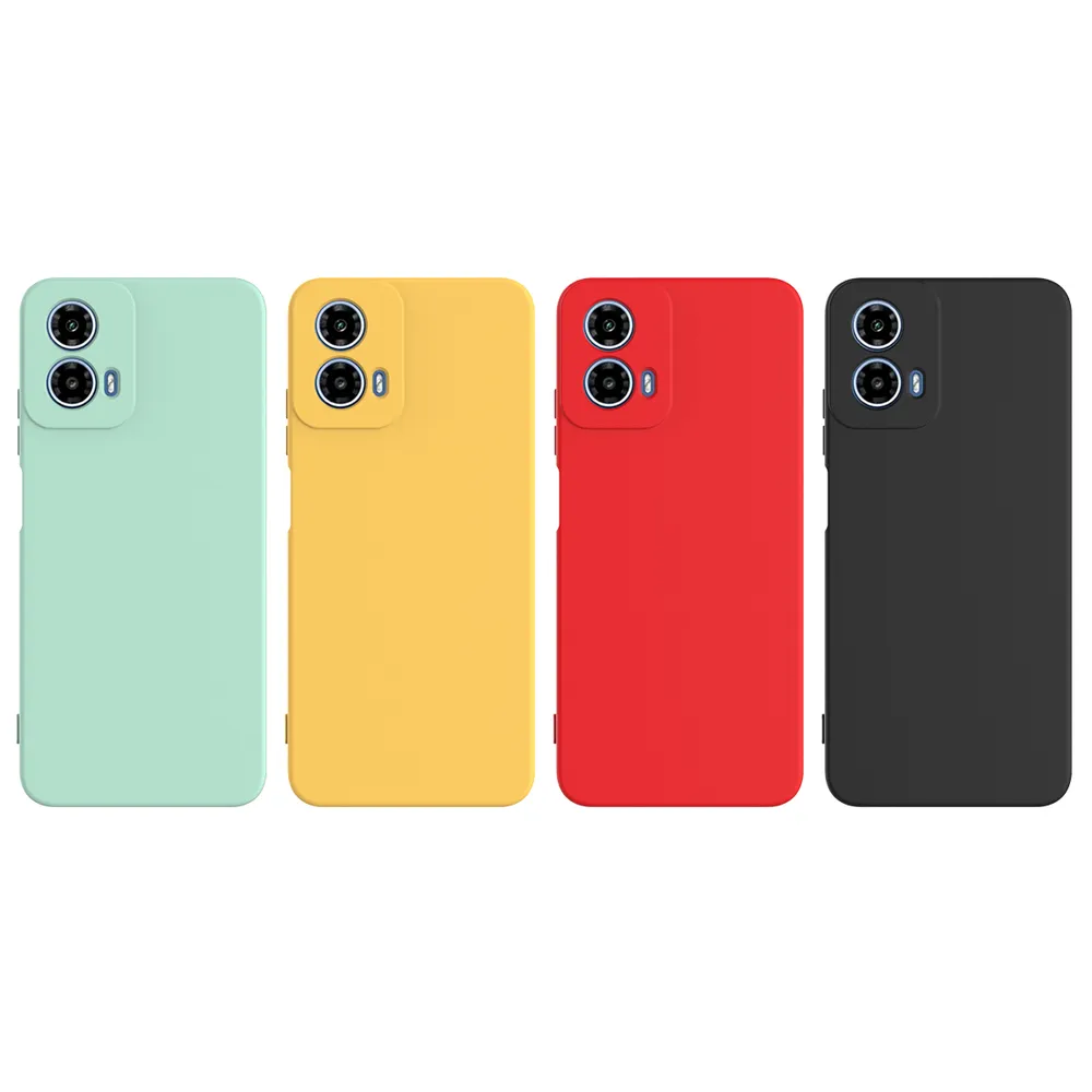 For Motorola Moto G34 Case Liquid Silicone Phone Back Cover with Hand Strap