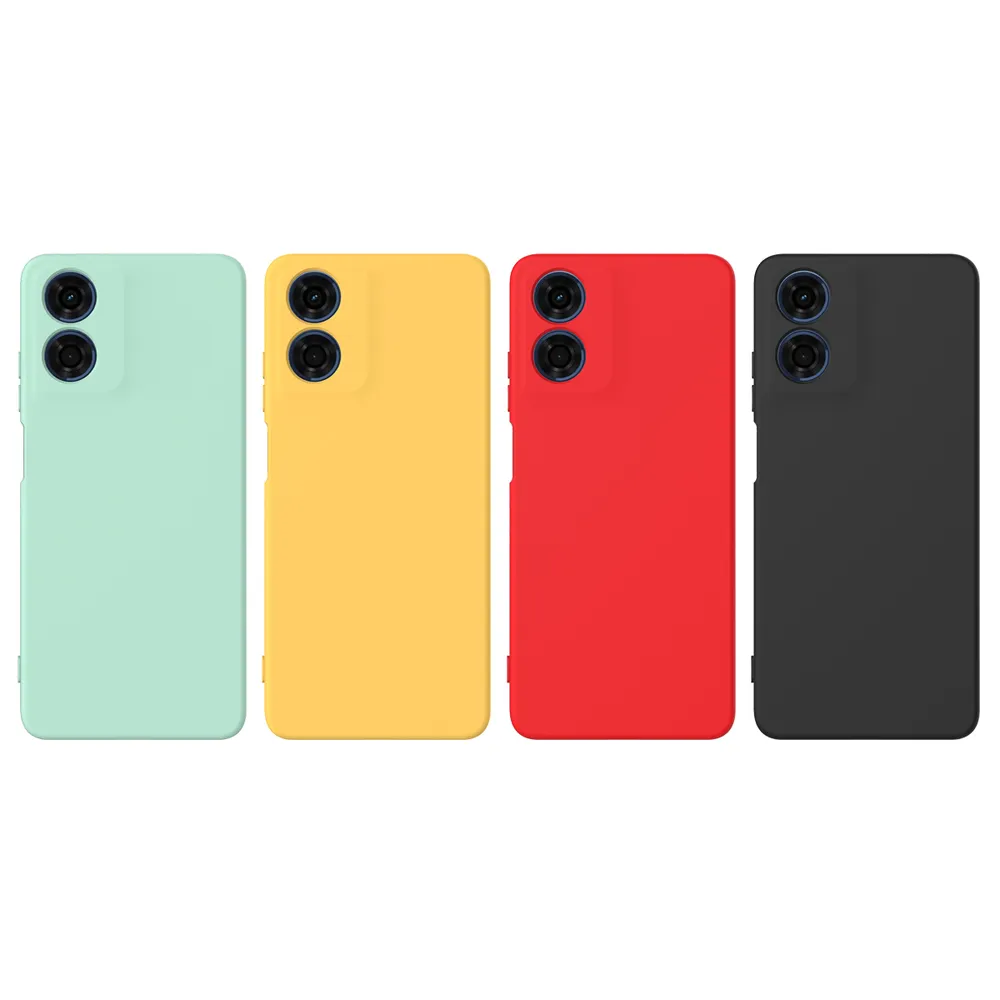 For Motorola Moto E14 4G Case Liquid Silicone Phone Back Cover with Hand Strap