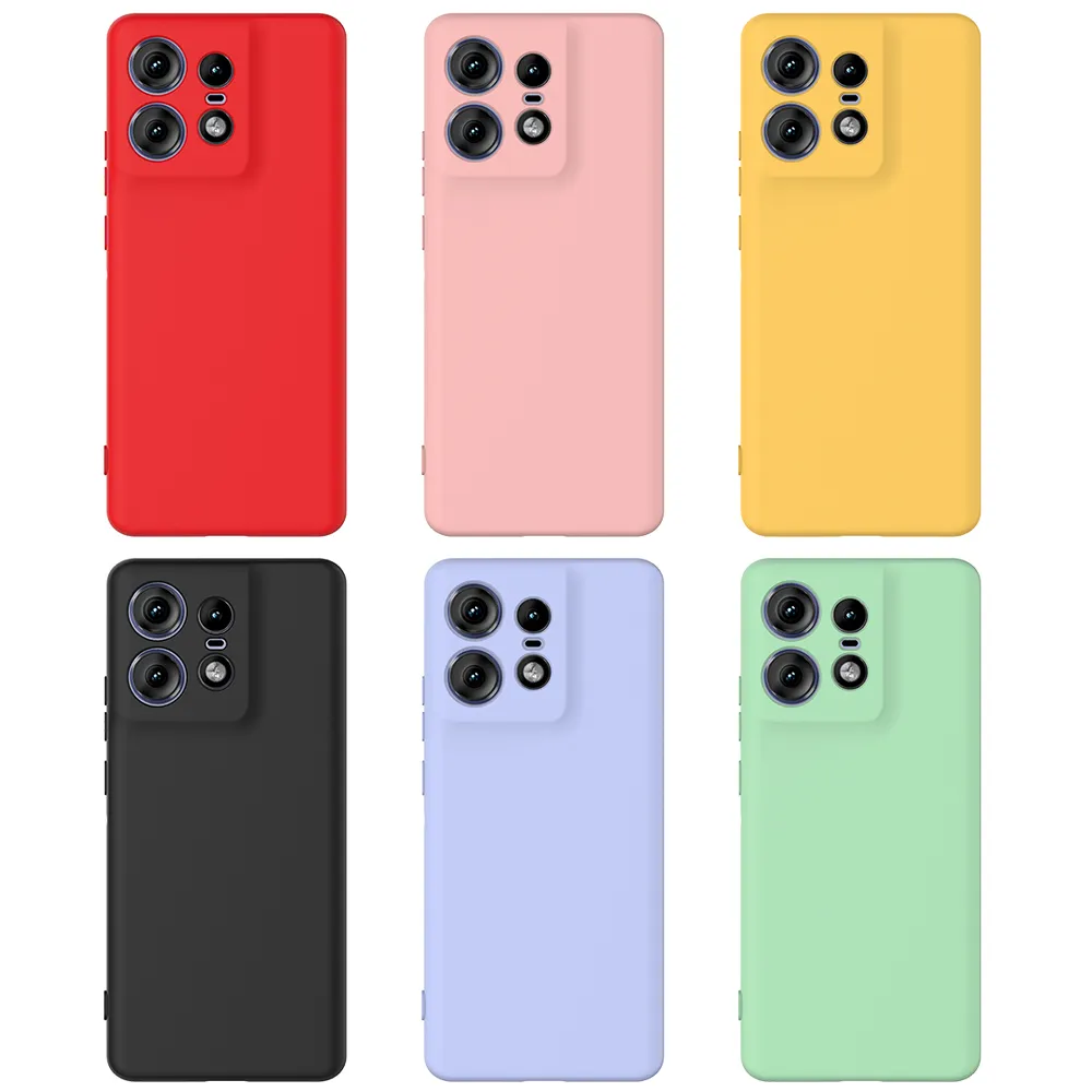 For Motorola Moto Edge 50 Pro 5G Case Liquid Silicone Phone Back Cover with Hand Strap