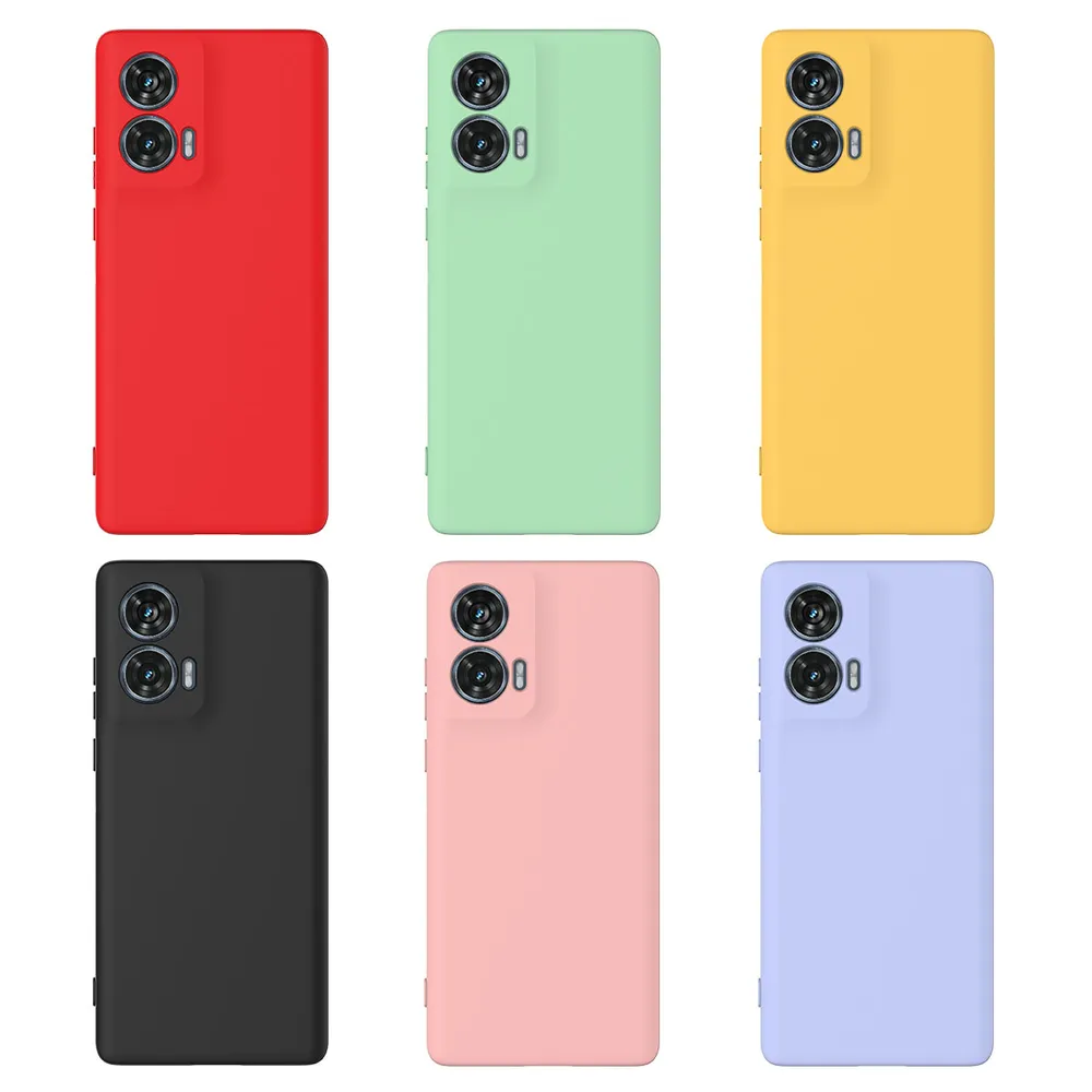 For Motorola Moto Edge 50 Fusion Case Liquid Silicone Phone Back Cover with Hand Strap