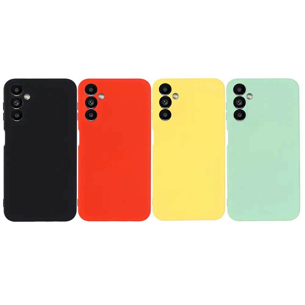 For Samsung Galaxy A14 4G Case Liquid Silicone Phone Back Cover with Hand Strap
