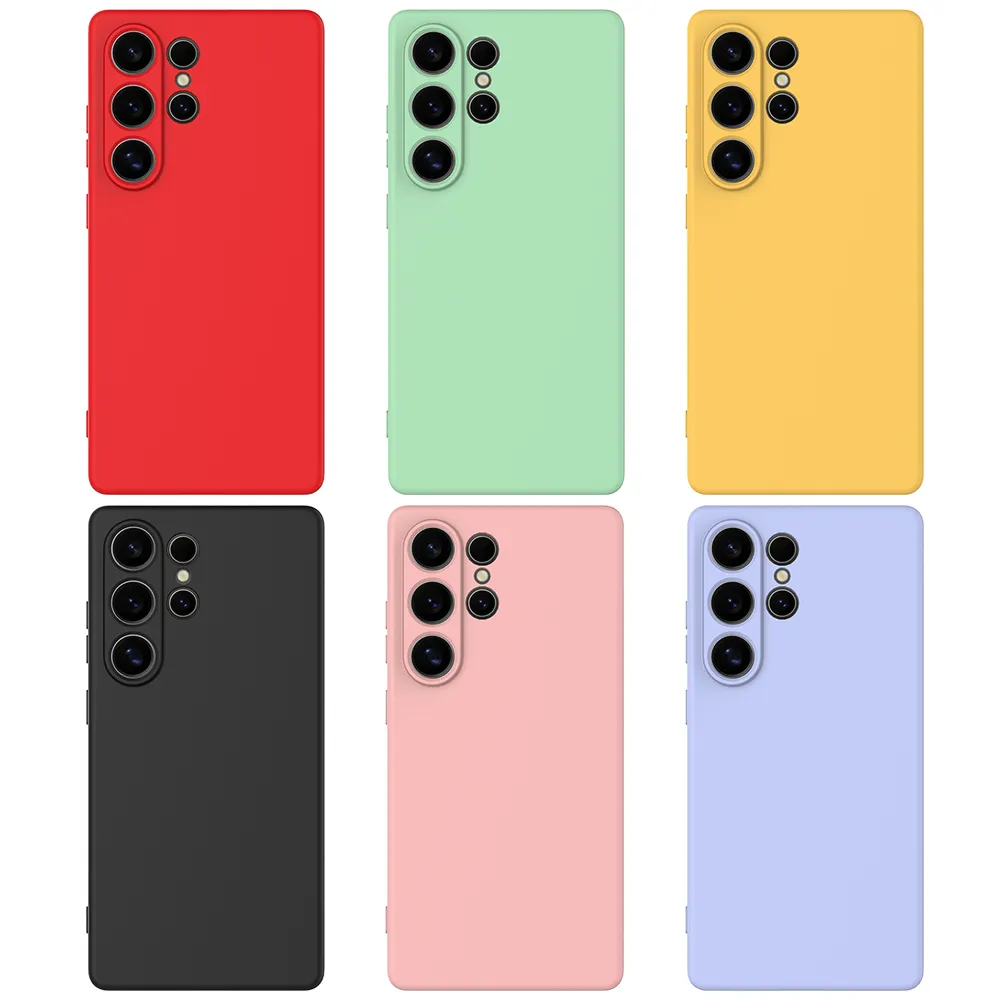 For Samsung Galaxy S25 Ultra Case Liquid Silicone Phone Back Cover with Hand Strap