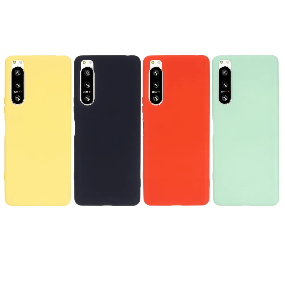 For Sony Xperia 5 IV Case Liquid Silicone Phone Back Cover with Hand Strap