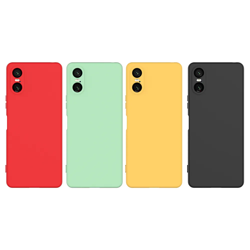 For Sony Xperia 10 VI Case Liquid Silicone Phone Back Cover with Hand Strap
