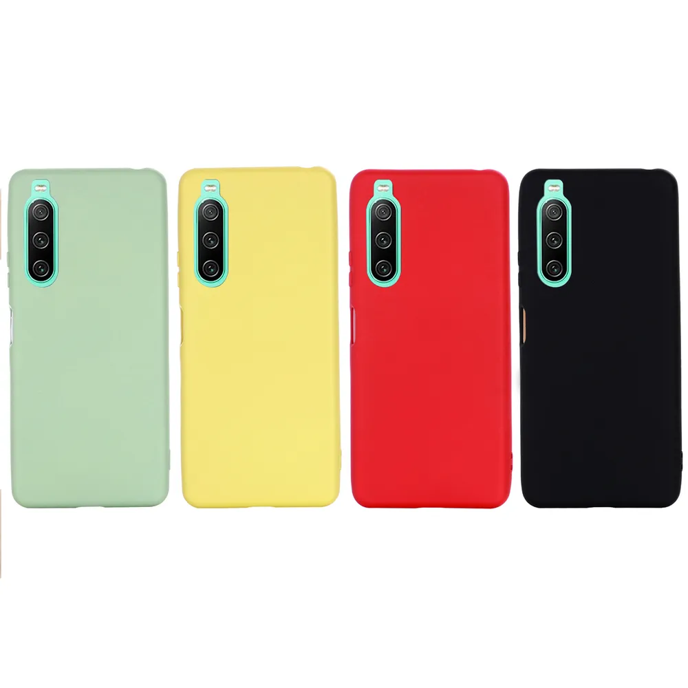 For Sony Xperia 10 IV Case Liquid Silicone Phone Back Cover with Hand Strap