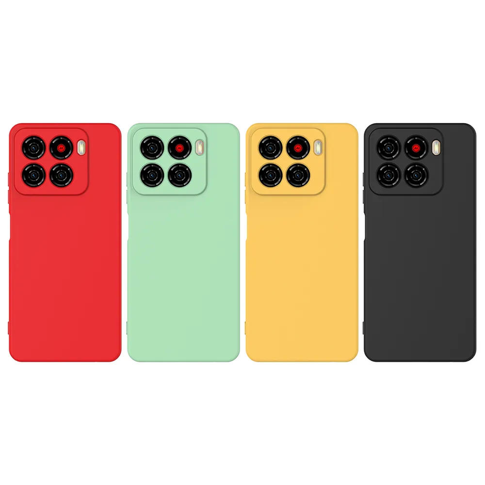 For ZTE  Blade A56 Case Liquid Silicone Phone Back Cover with Hand Strap