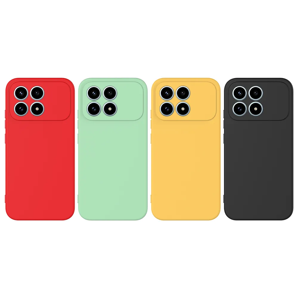 For Xiaomi Redmi K90 5G Case Liquid Silicone Phone Back Cover with Hand Strap