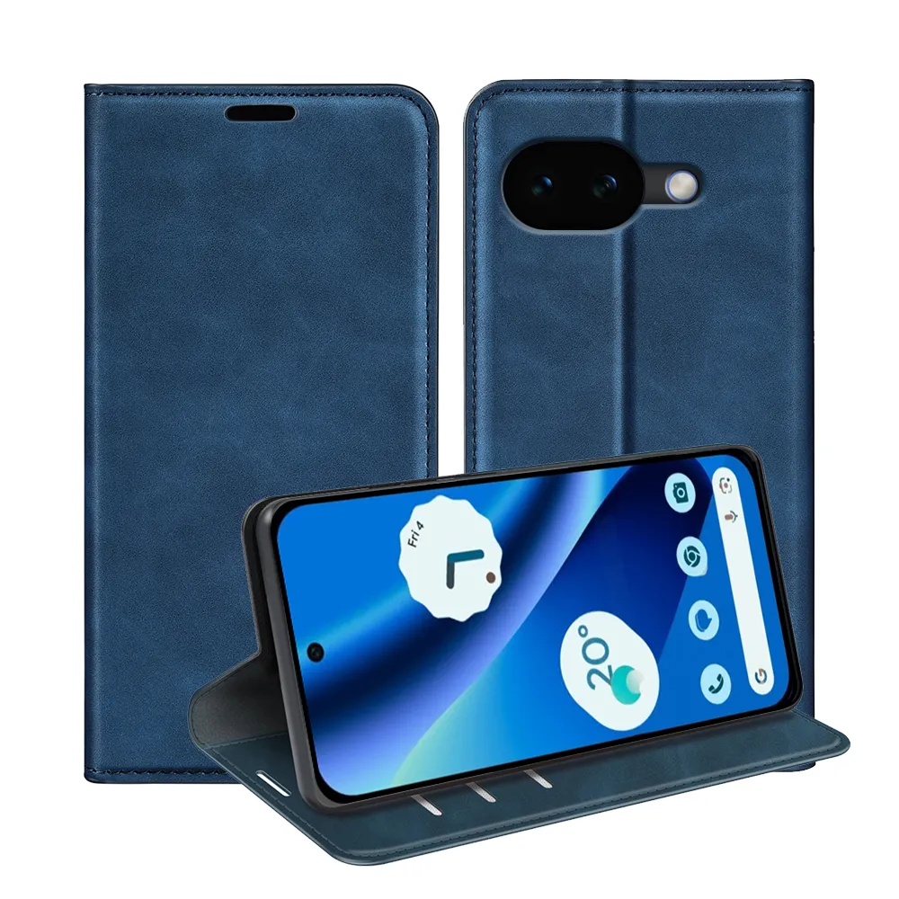 For Google Pixel 10A Skin Feel Magnetic Attraction Flip Leather Wallet Case with Card Slot and Stand