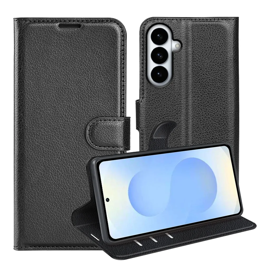 For Samsung Galaxy S26 Plus Pattern Single Folded Edge Folio Flip Leather Wallet Phone Case