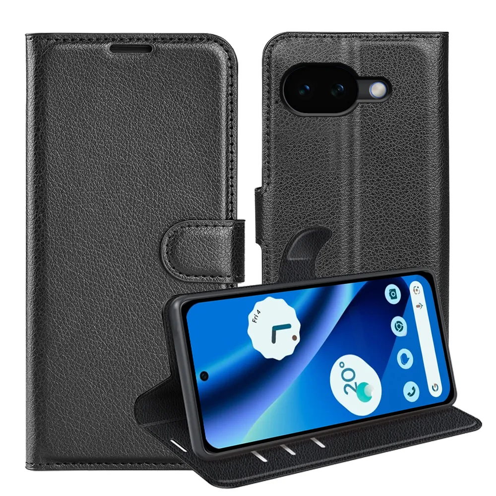 For Google Pixel 10A Pattern Single Folded Edge Folio Flip Leather Wallet Phone Case