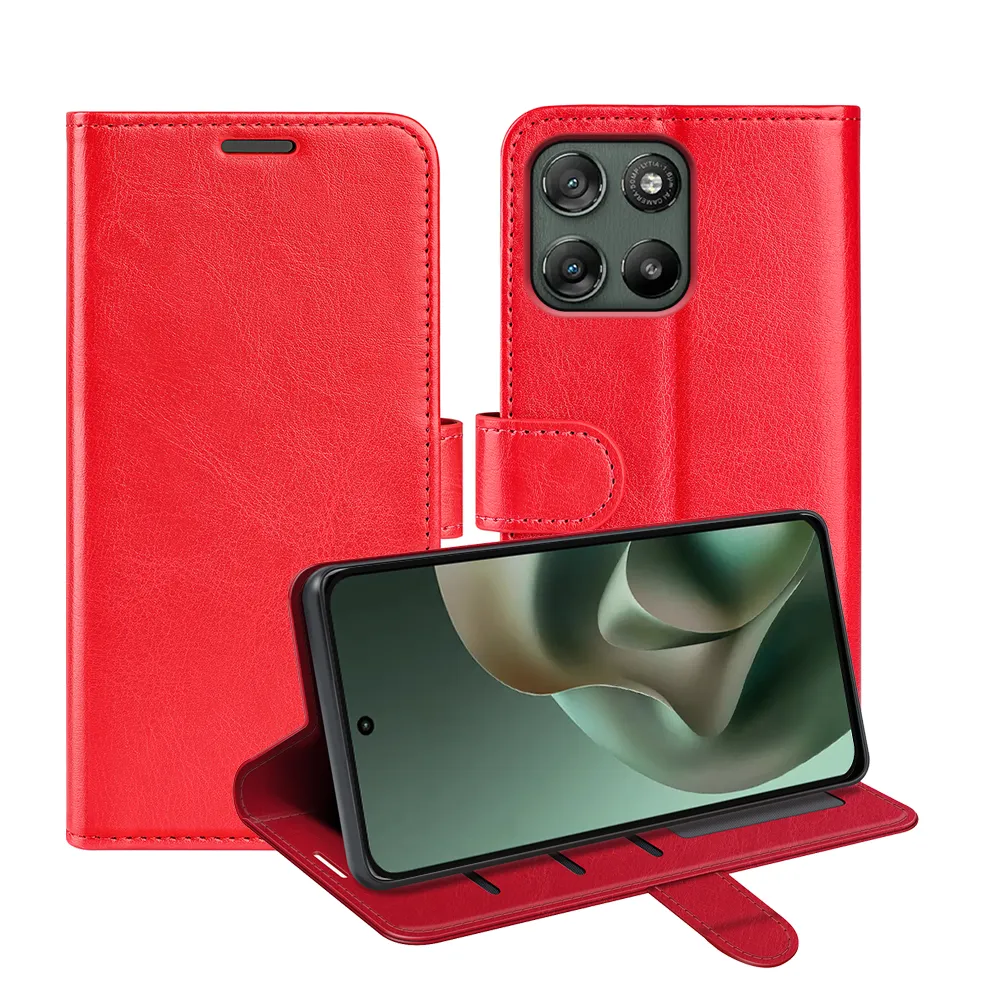 For Motorola Moto G67 Power/Moto G57 Power/Moto G100 R64 Pattern Single Folded Edge Folio Flip Leather Wallet Phone Case