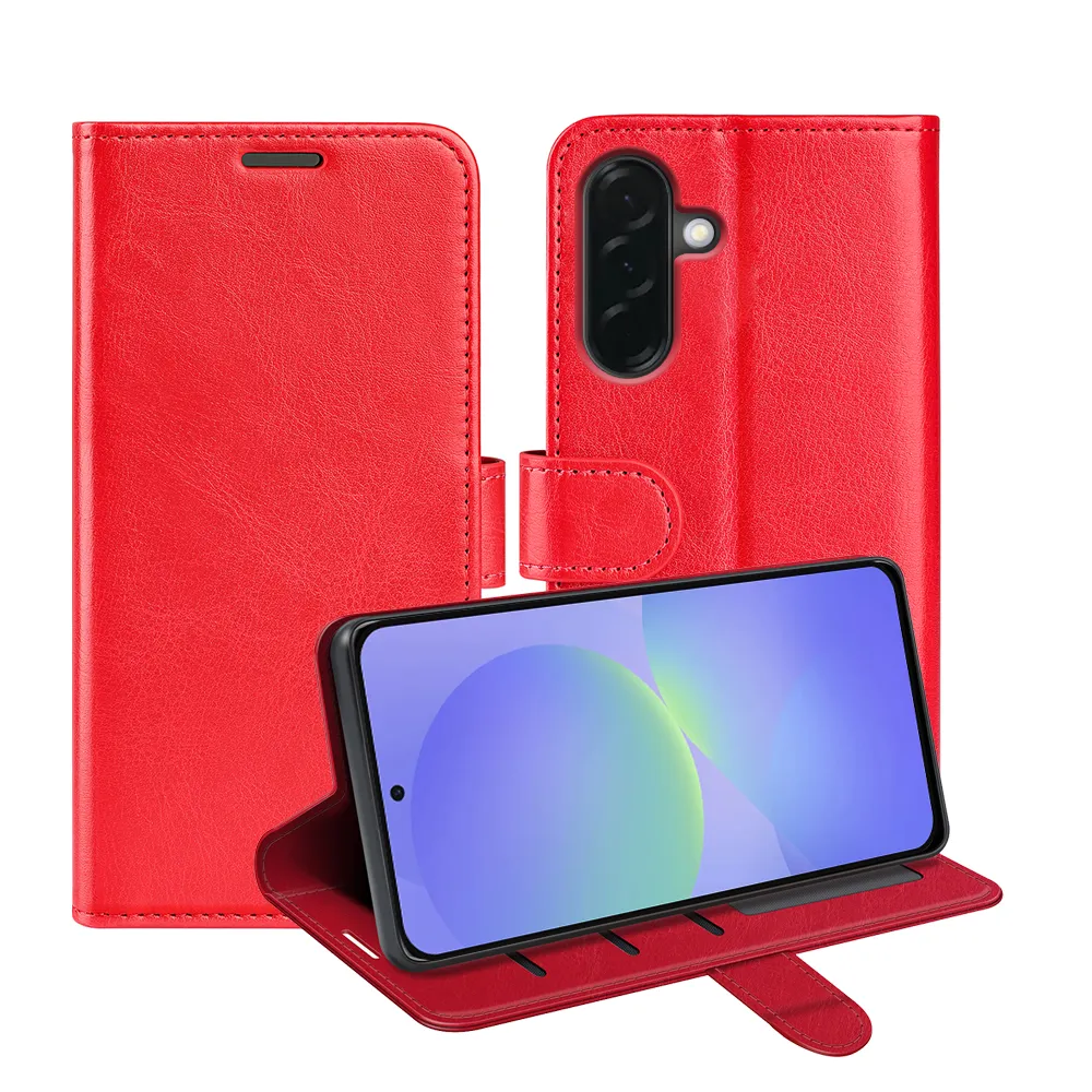 For Samsung Galaxy A37 5G R64 Pattern Single Folded Edge Folio Flip Leather Wallet Phone Case