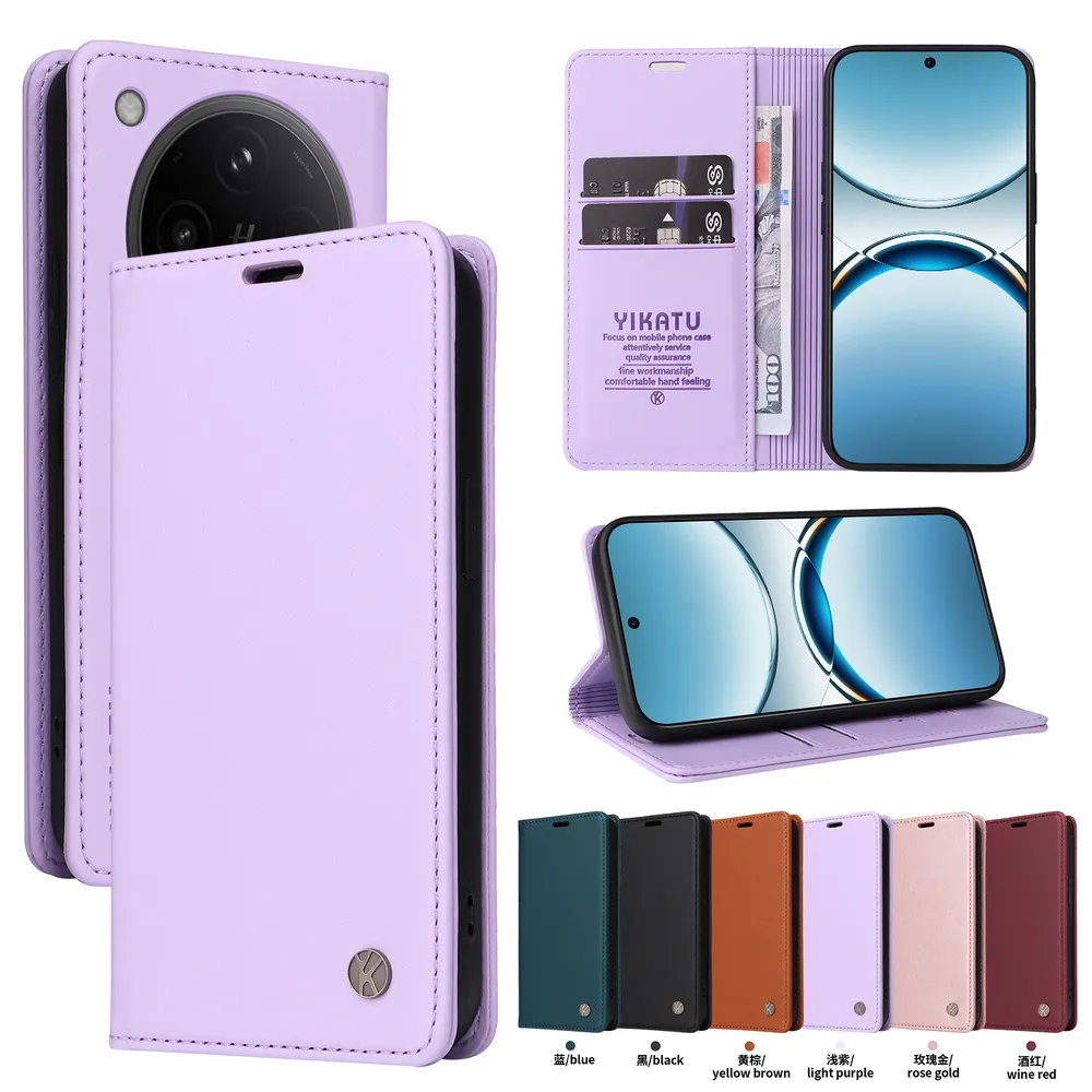 YIKATU YK-001 For OPPO Find X8 5G Phone Wallet Case Anti-fall Phone Shell Magnetic Closure Flip Leather Cover Stand