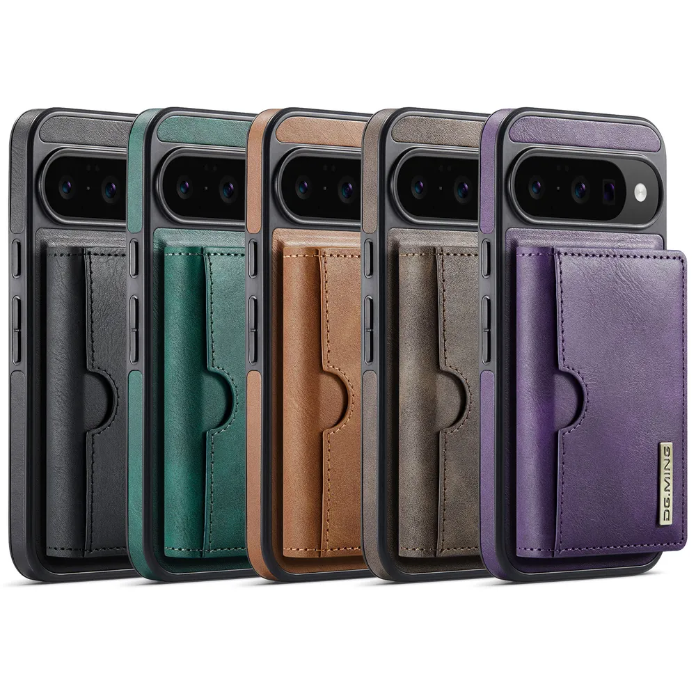 DG.MING M6 Series For Google Pixel 10/Pixel 10 Pro Case Magnetic Wallet PU + PC + TPU Phone Cover