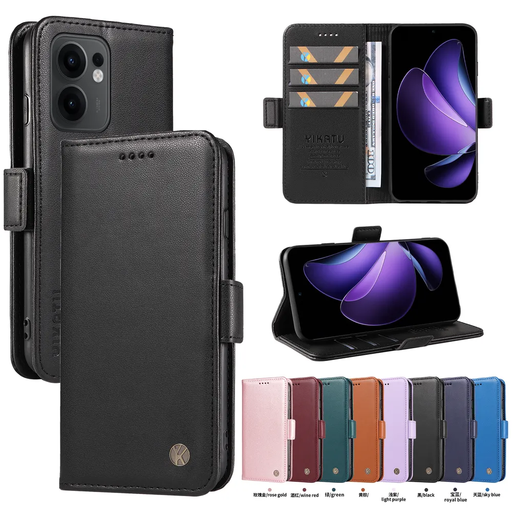 YIKATU YK-003 For OPPO Reno 13F PU Leather Wallet Cover Magnetic Clasp Phone Stand Case