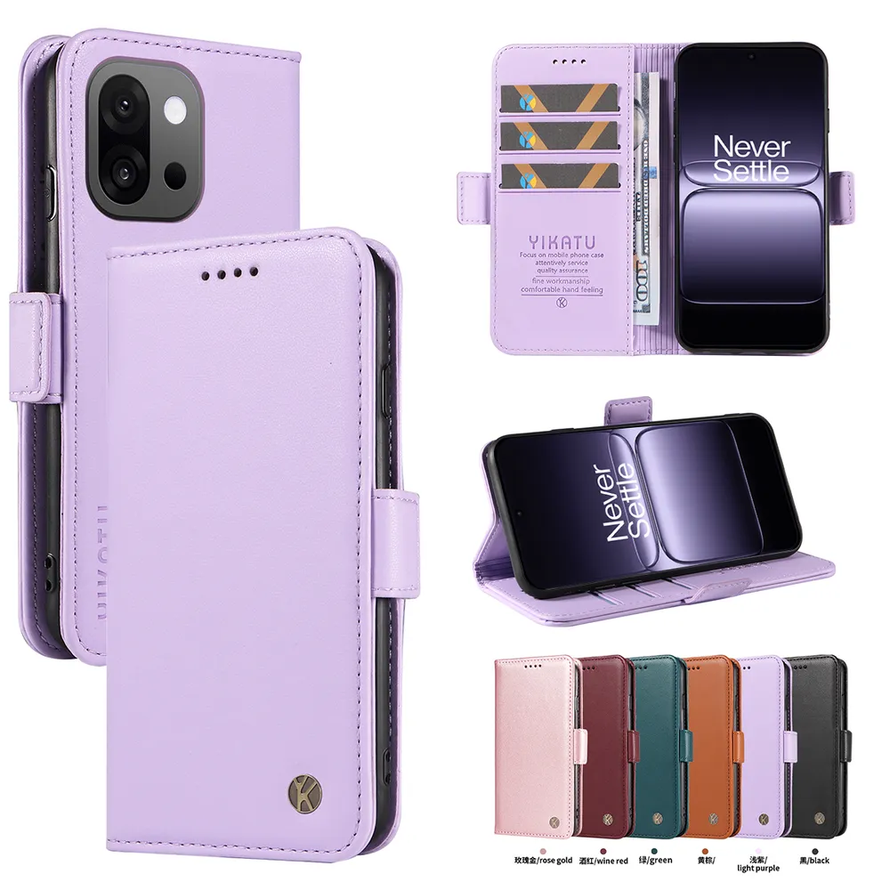 YIKATU YK-003 For Oneplus 13T 5G PU Leather Wallet Cover Magnetic Clasp Phone Stand Case