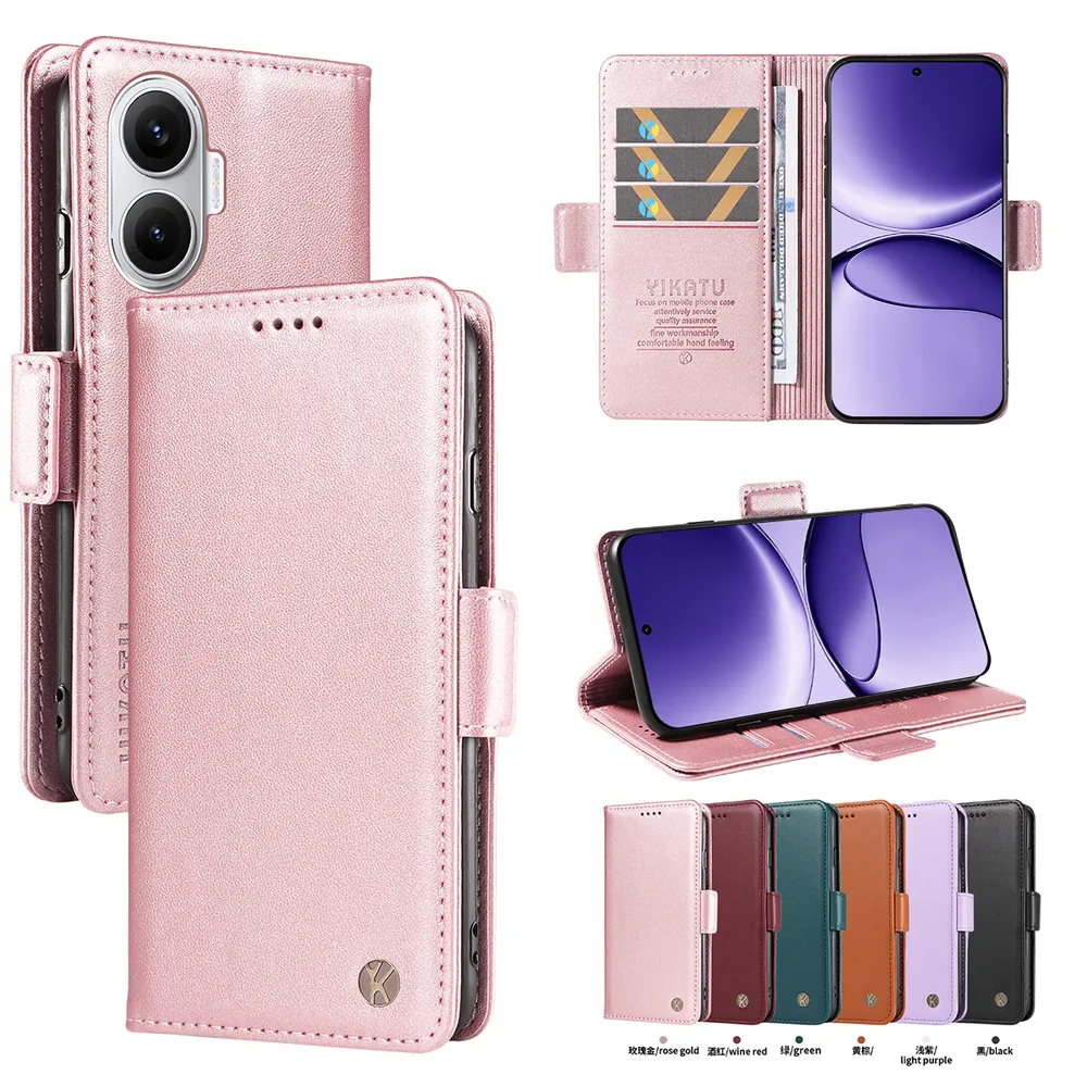 YIKATU YK-003 For Xiaomi POCO F7 5G PU Leather Wallet Cover Magnetic Clasp Phone Stand Case