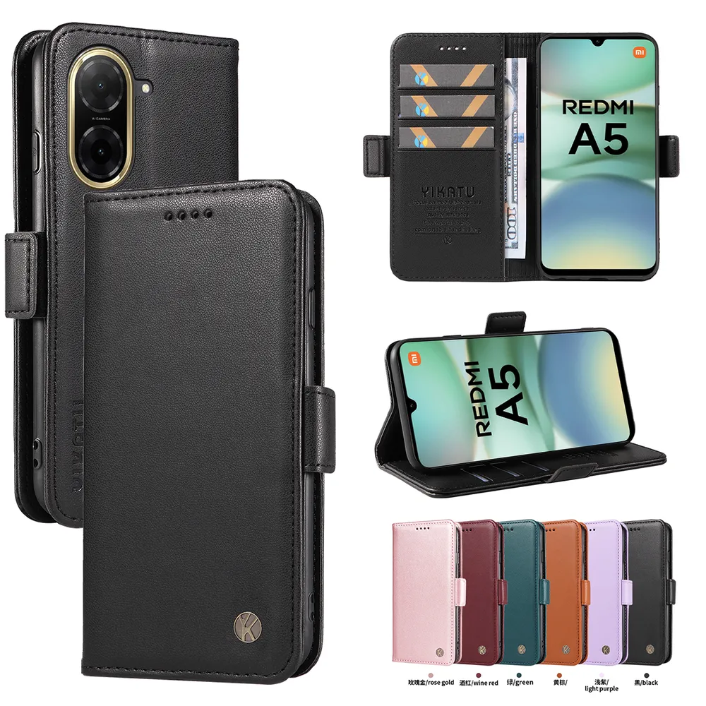 YIKATU YK-003 For Xiaomi Redmi A5 4G PU Leather Wallet Cover Magnetic Clasp Phone Stand Case