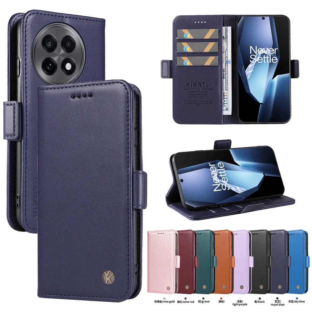 YIKATU YK-003 For Oneplus ACE 5 Pro 5G PU Leather Wallet Cover Magnetic Clasp Phone Stand Case