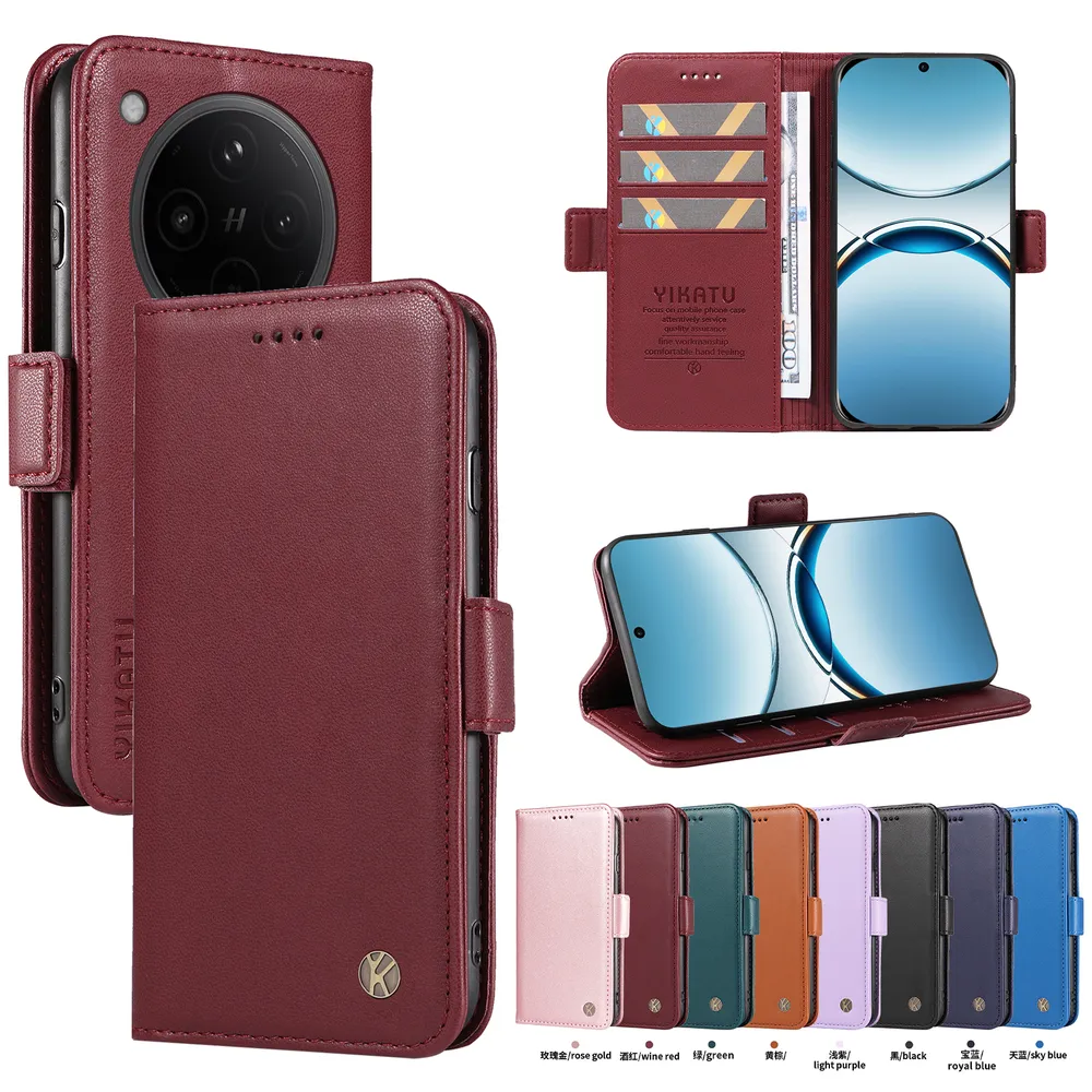 YIKATU YK-003 For OPPO Find X8 5G PU Leather Wallet Cover Magnetic Clasp Phone Stand Case