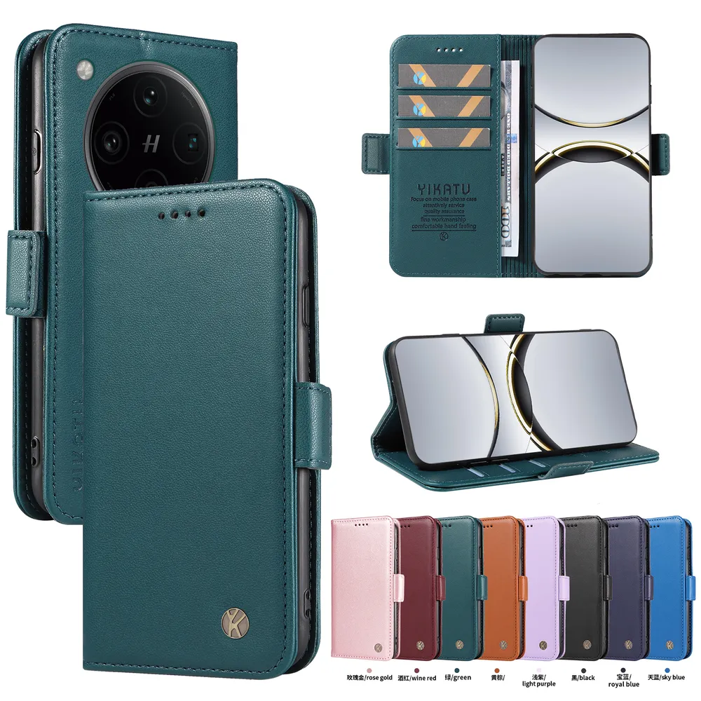YIKATU YK-003 For OPPO Find X8 Pro 5G PU Leather Wallet Cover Magnetic Clasp Phone Stand Case