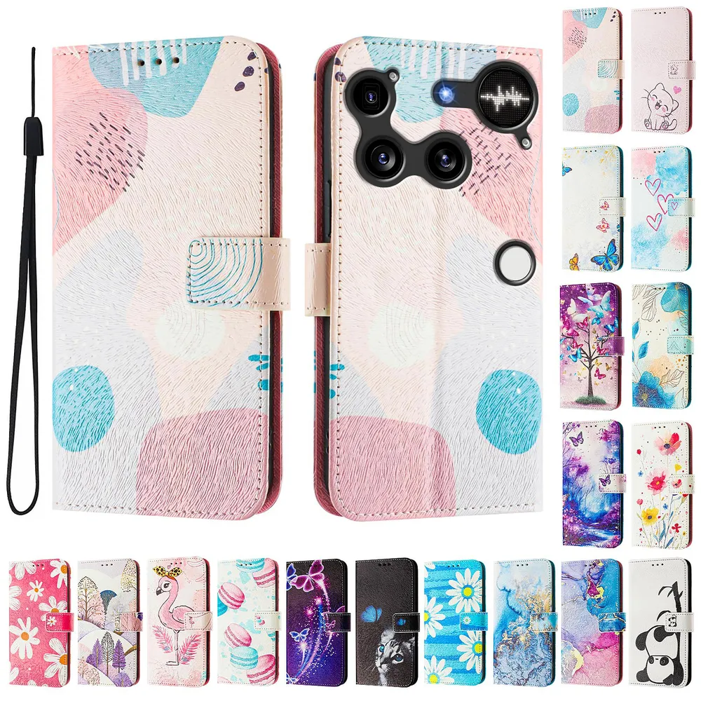 CH05 For Nothing Phone 3 Pattern Printing PU Leather Drop-proof Cover Magnetic Clasp Flip Stand Wallet Case