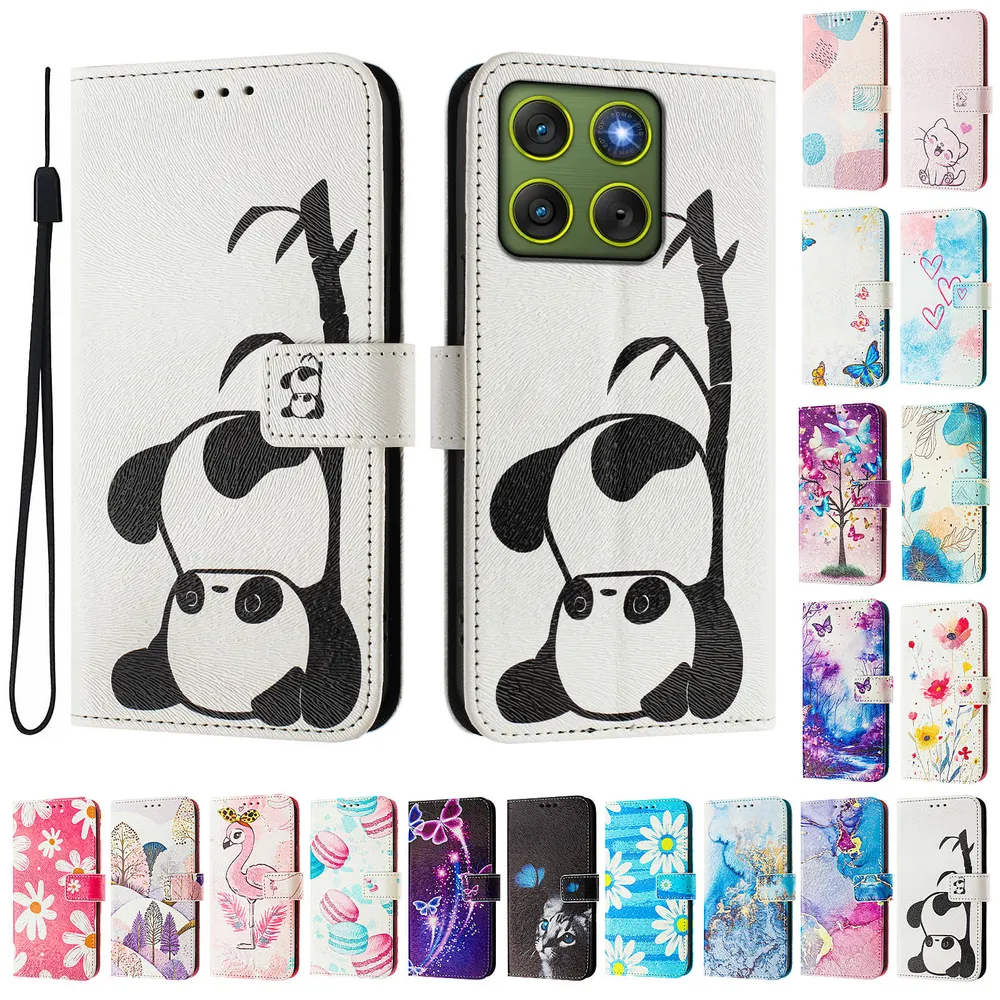 CH05 For Motorola Moto Edge 70 5G Pattern Printing PU Leather Drop-proof Cover Magnetic Clasp Flip Stand Wallet Case