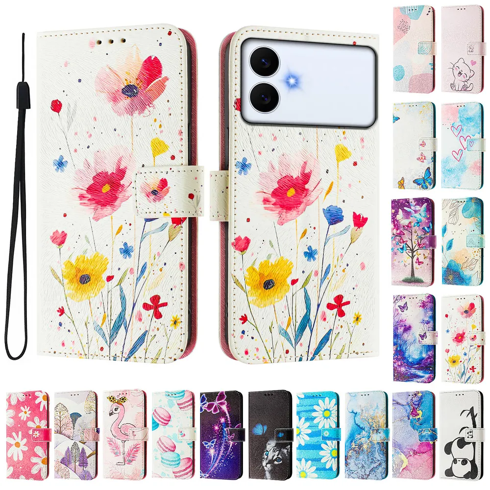 CH05 For Samsung Galaxy S26 Edge Pattern Printing PU Leather Drop-proof Cover Magnetic Clasp Flip Stand Wallet Case