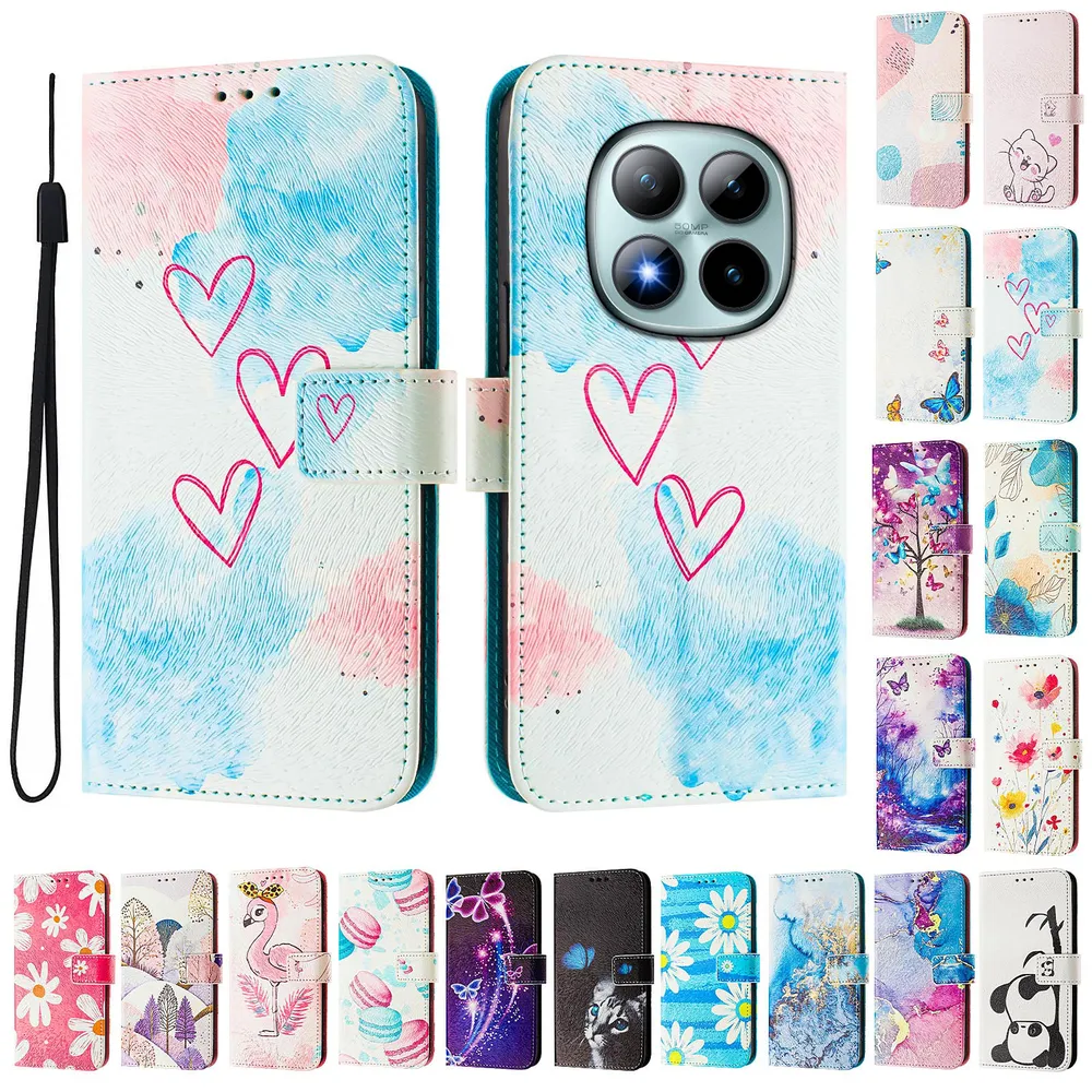 CH05 For Xiaomi Redmi Note 15 Pro Plus Pattern Printing PU Leather Drop-proof Cover Magnetic Clasp Flip Stand Wallet Case