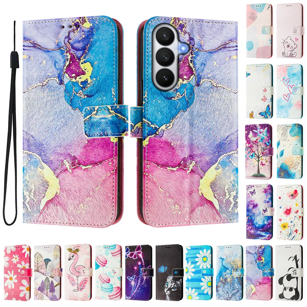 CH05 For Samsung Galaxy S26 Pattern Printing PU Leather Drop-proof Cover Magnetic Clasp Flip Stand Wallet Case