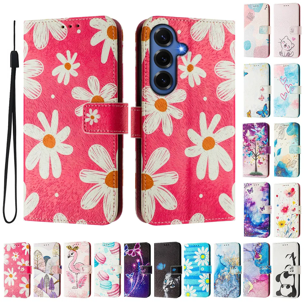 CH05 For Samsung Galaxy S26 Plus Pattern Printing PU Leather Drop-proof Cover Magnetic Clasp Flip Stand Wallet Case