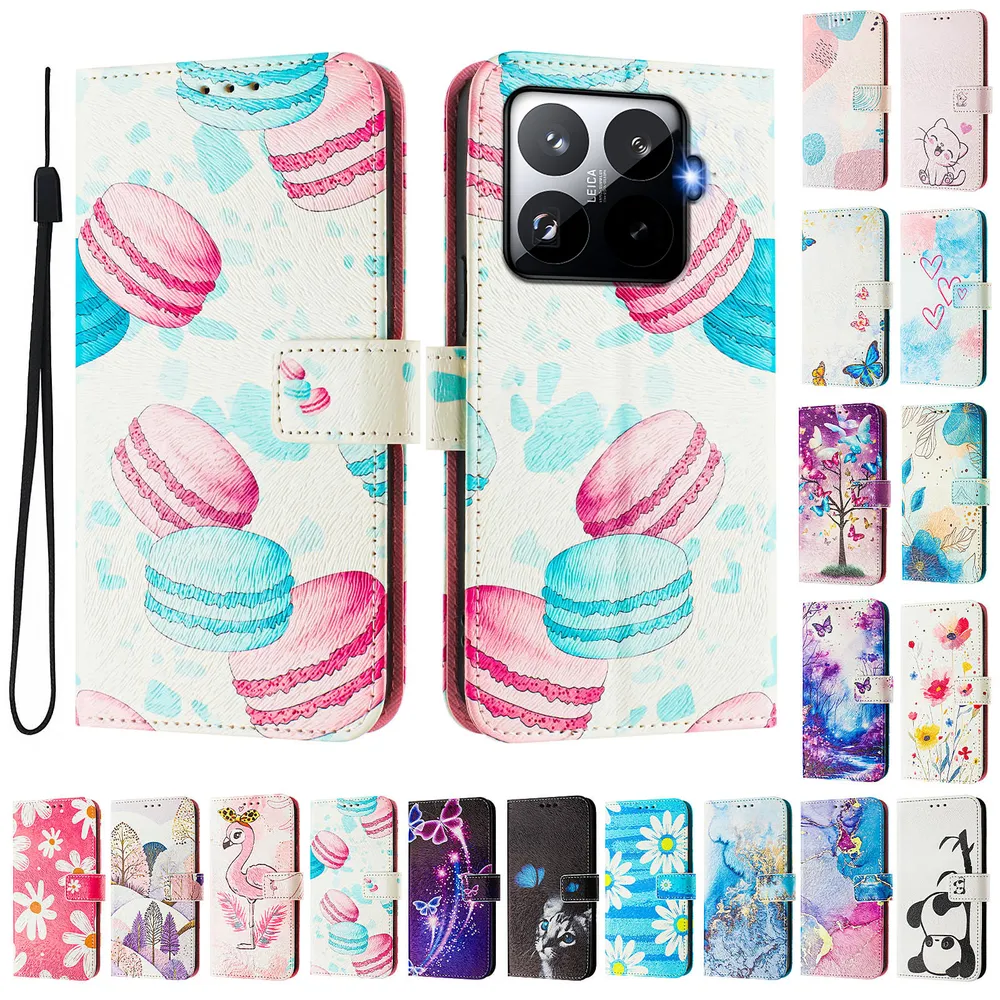 CH05 For Xiaomi 15T Pro Pattern Printing PU Leather Drop-proof Cover Magnetic Clasp Flip Stand Wallet Case