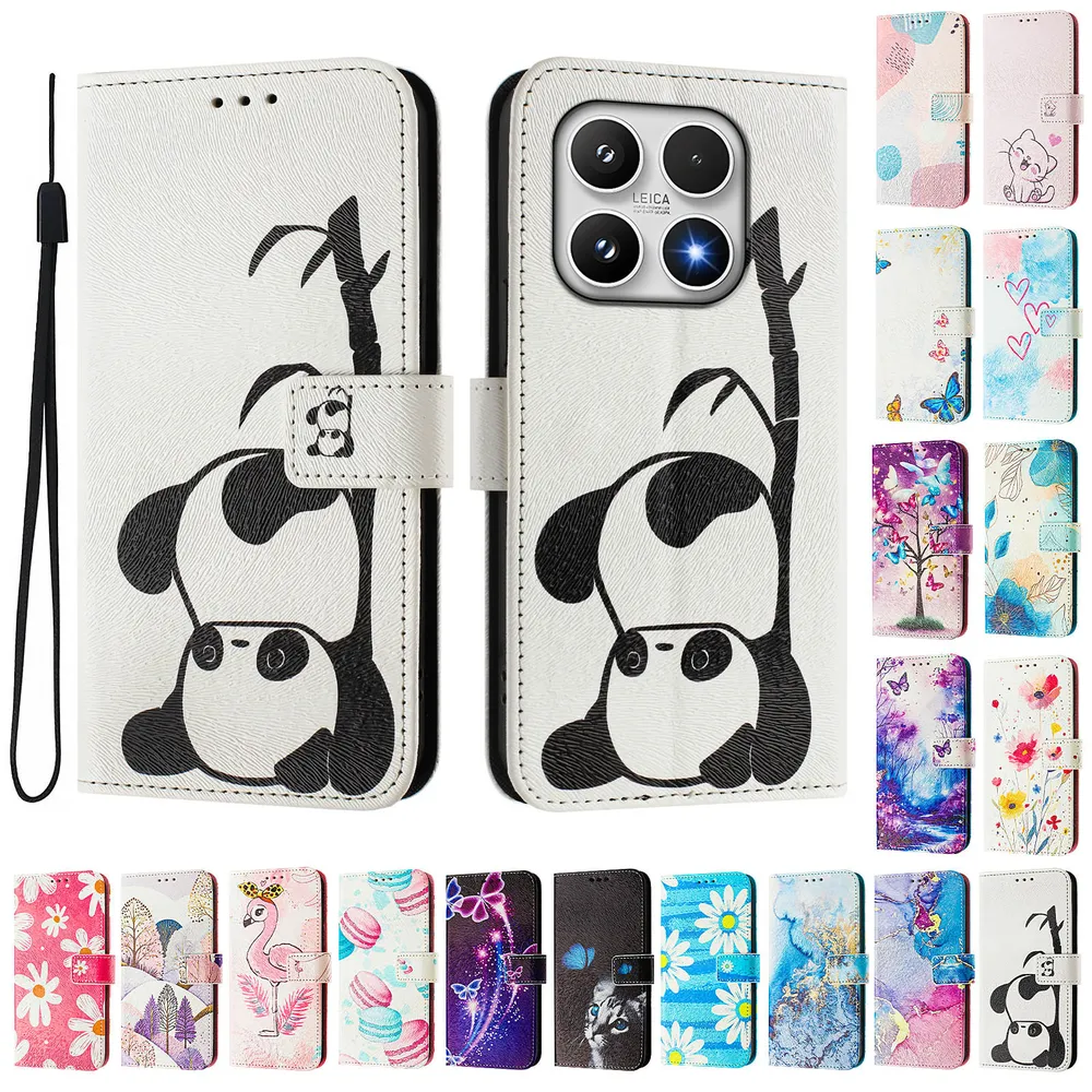 CH05 For Xiaomi 17 Pattern Printing PU Leather Drop-proof Cover Magnetic Clasp Flip Stand Wallet Case