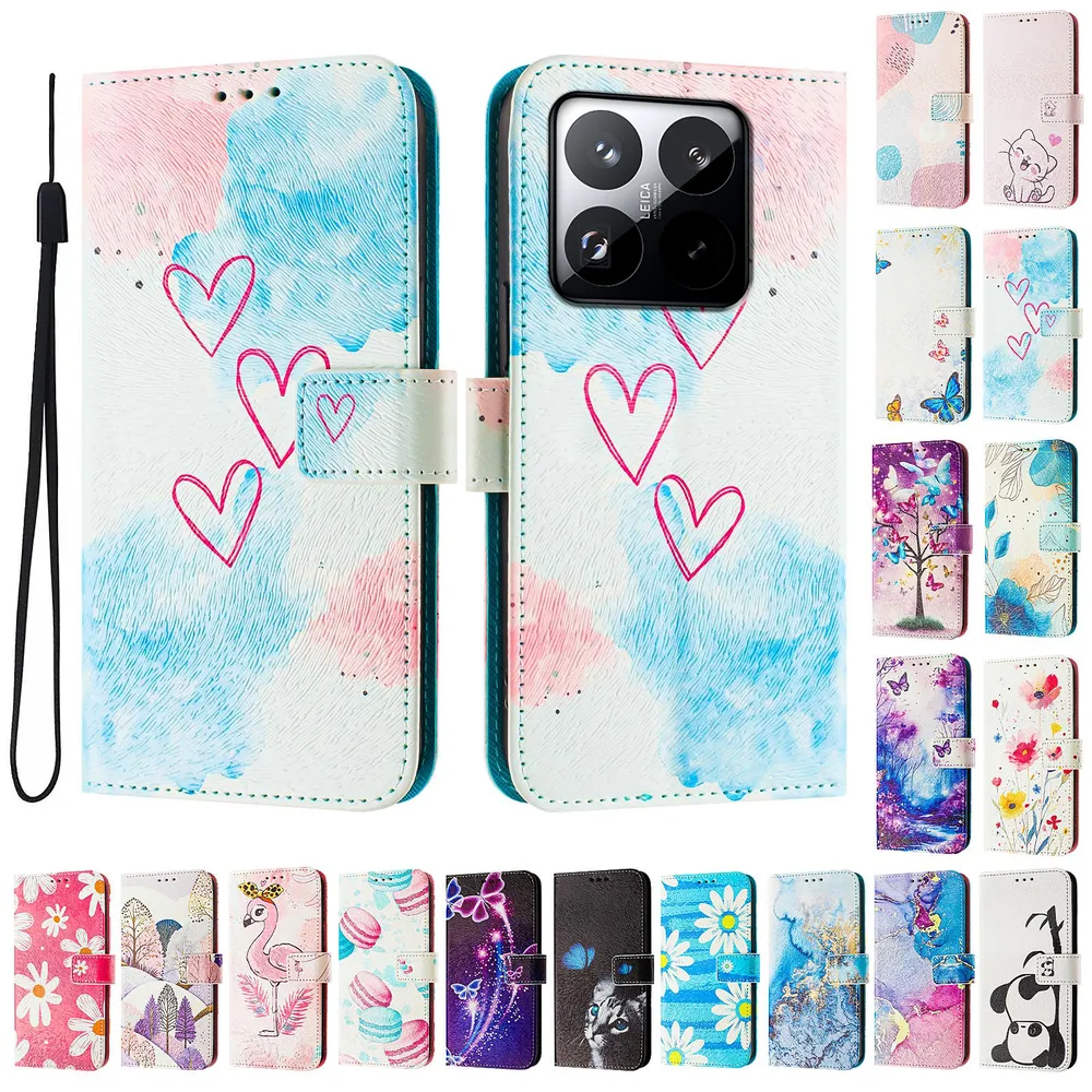 CH05 For Xiaomi 15T Pattern Printing PU Leather Drop-proof Cover Magnetic Clasp Flip Stand Wallet Case