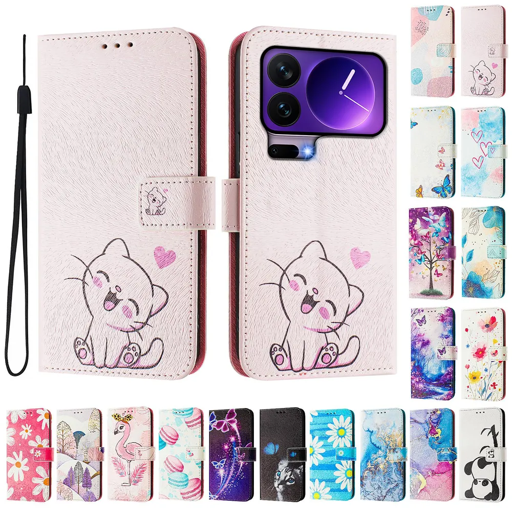 CH05 For Xiaomi 17 Pro Pattern Printing PU Leather Drop-proof Cover Magnetic Clasp Flip Stand Wallet Case