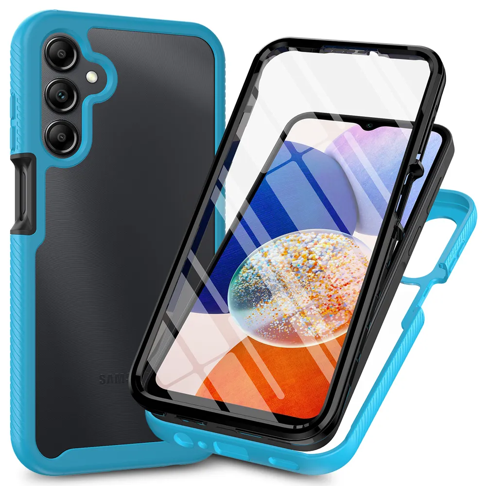 For Samsung Galaxy A25 5G Case Shockproof TPU+PC Phone Back Cover with PET Screen Film