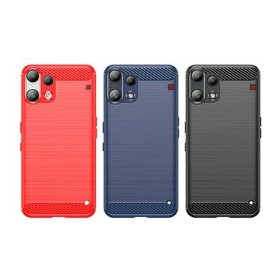 For Nothing phone 3A Lite Carbon Fiber Drawing Series Scratch Resistant Shock Absorption Soft TPU Back Cover Case