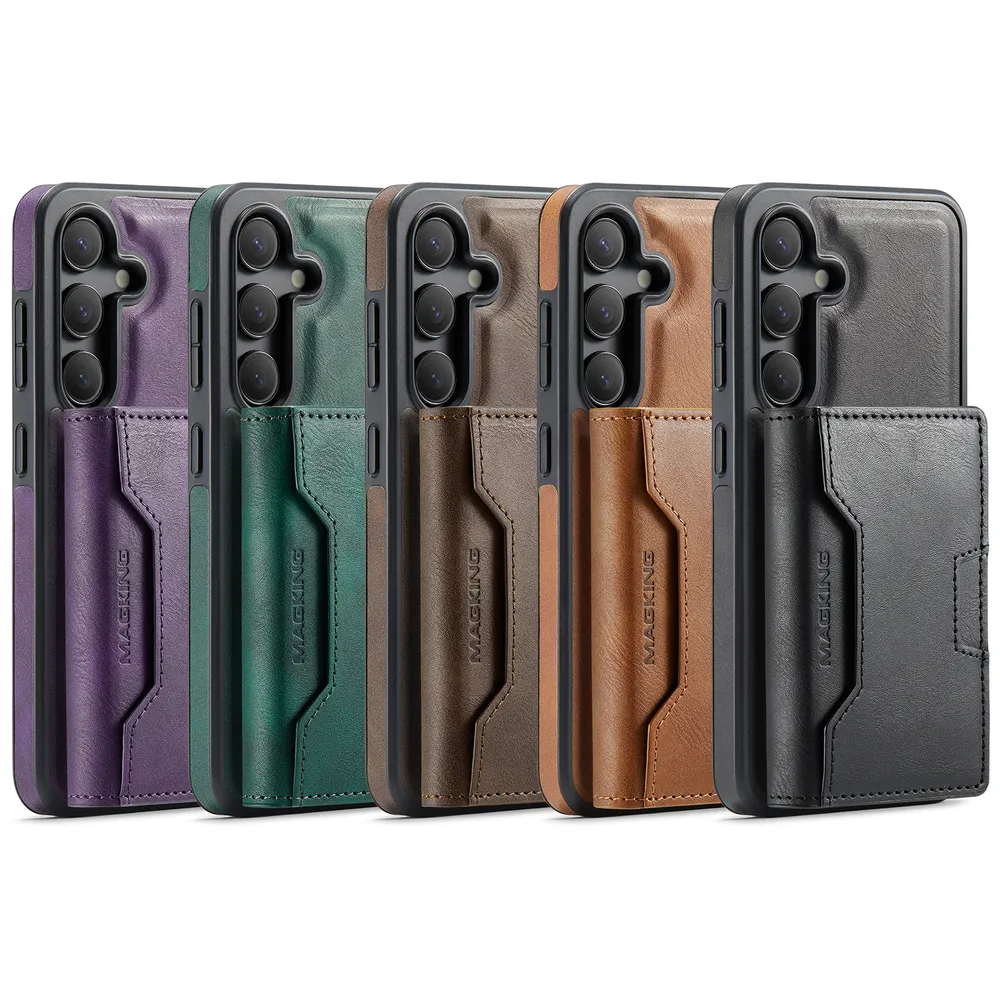 MAGKING K4 Series For Samsung Galaxy S25 Case Compatible with MagSafe Detachable Wallet PU TPU PC Phone Cover