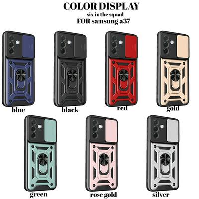 Samsung Galaxy A37/A56 Ring Holder Kickstand Camera Slide Cover Design PC + TPU Phone Back Cover Case
