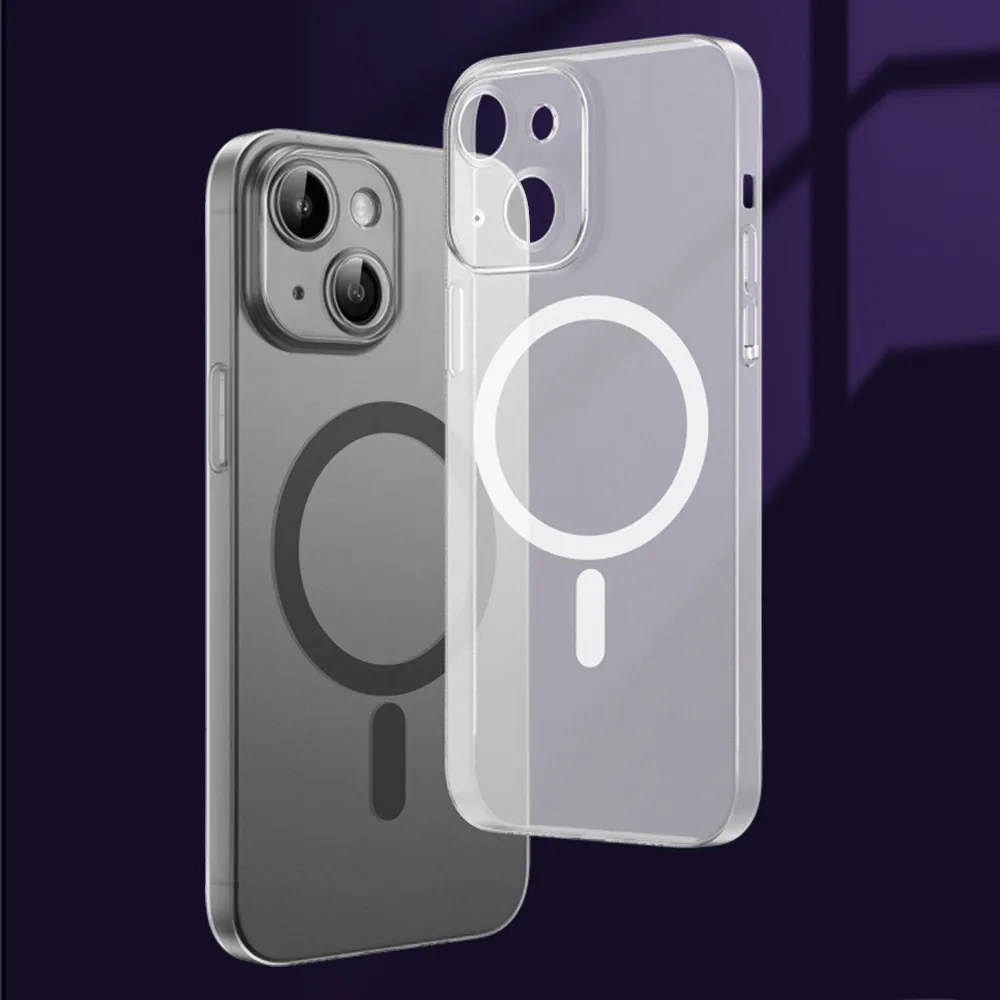 For iPhone 13 Skin Feeling Anti fingerprint Magnetic Frosted Magsafe Phone Case
