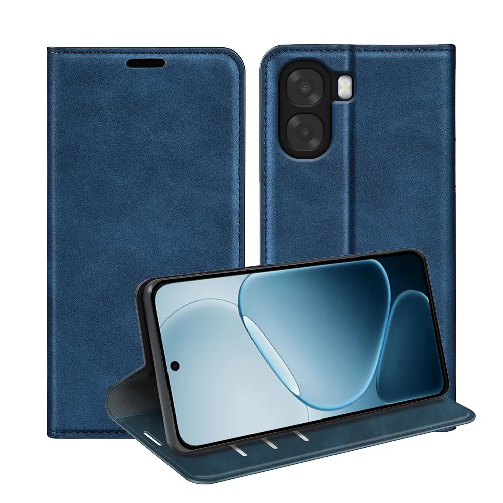 For OPPO A6X Skin Feel Magnetic Attraction Flip Leather Wallet Case with Card Slot and Stand