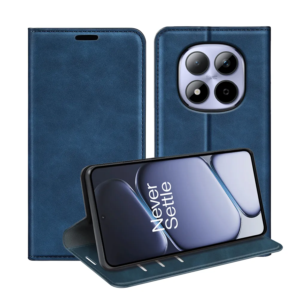 For Xiaomi Redmi Note 15 Pro 4G Skin Feel Magnetic Attraction Flip Leather Wallet Case with Card Slot and Stand