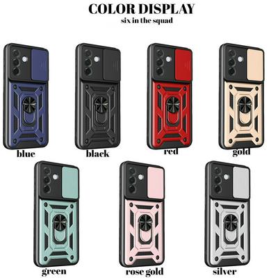 Samsung Galaxy A57 Ring Holder Kickstand Camera Slide Cover Design PC + TPU Phone Back Cover Case