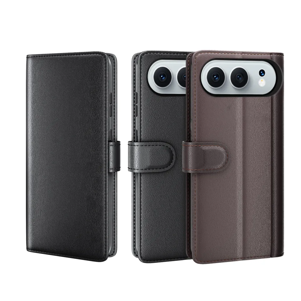 for Honor 500/Honor 500 Pro Side Flip Wallet Style Genuine Leather + Soft TPU Card Slots with Stand and Magnetic Buckle Case 