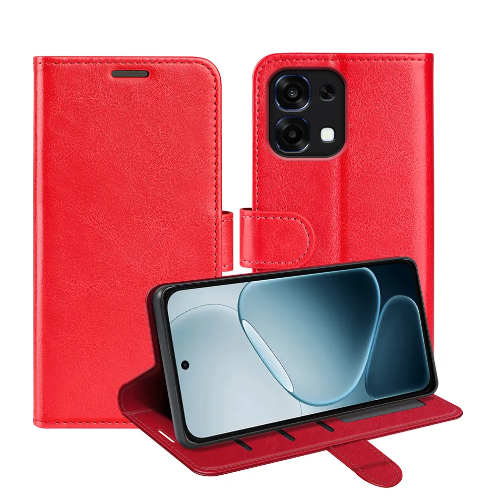 For OPPO F31 5G/OPPO A6/OPPO A6 Pro R64 Pattern Single Folded Edge Folio Flip Leather Wallet Phone Case