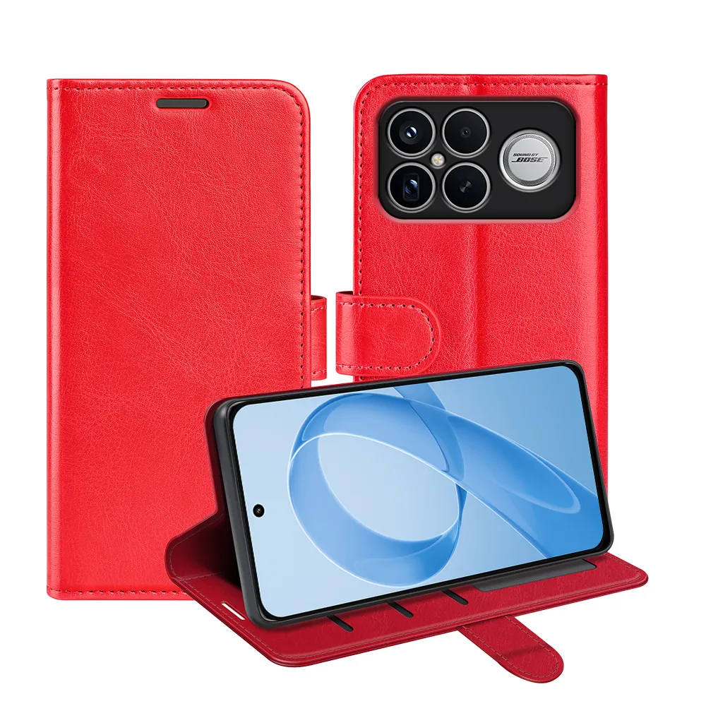 For Xiaomi Redmi K90 Pro Max 5G/Xiaomi Poco F8 Ultra 5G R64 Pattern Single Folded Edge Folio Flip Leather Wallet Phone Case