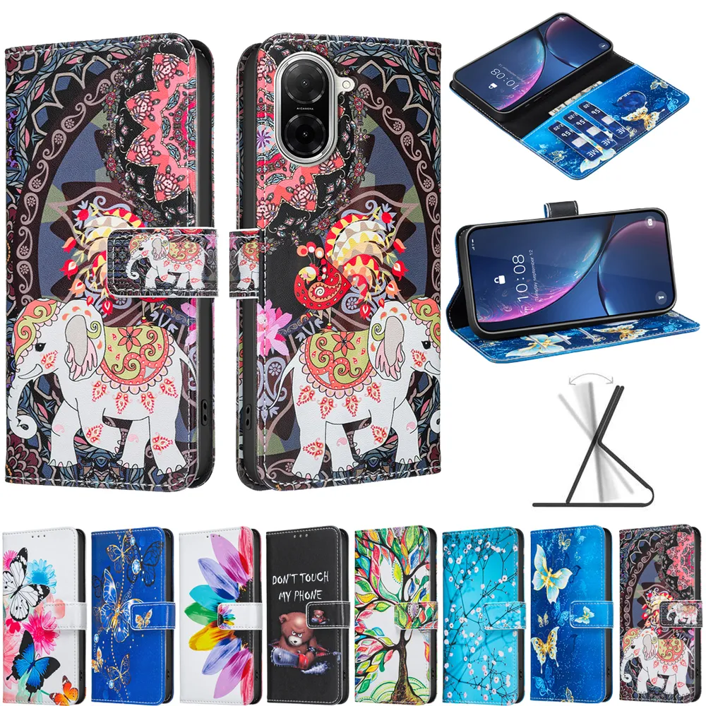 For Xiaomi Redmi A5 4G(171mm) Color Painted Side Flip Scratch Resistant PU Leather Wallet Phone Case