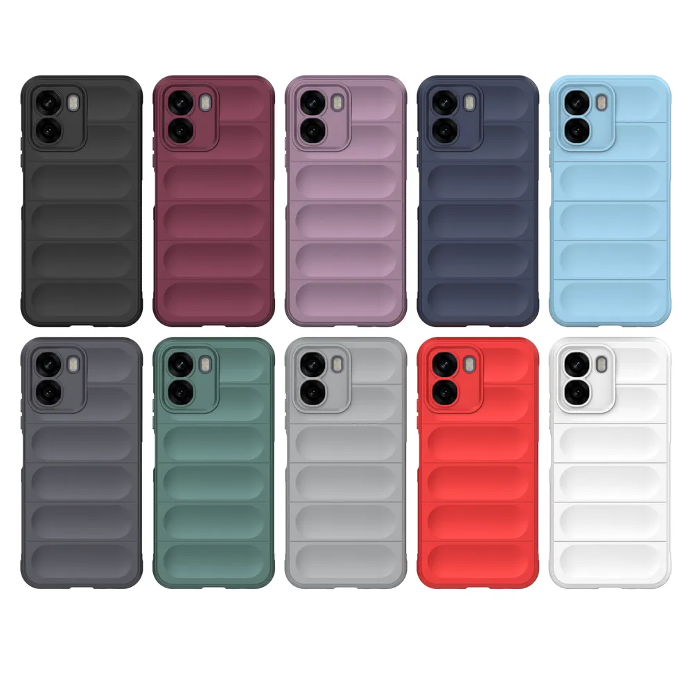 For Oppo A6X 5G Anti-drop Rugged Cell Phone Case Shockproof TPU Back Cover Protector