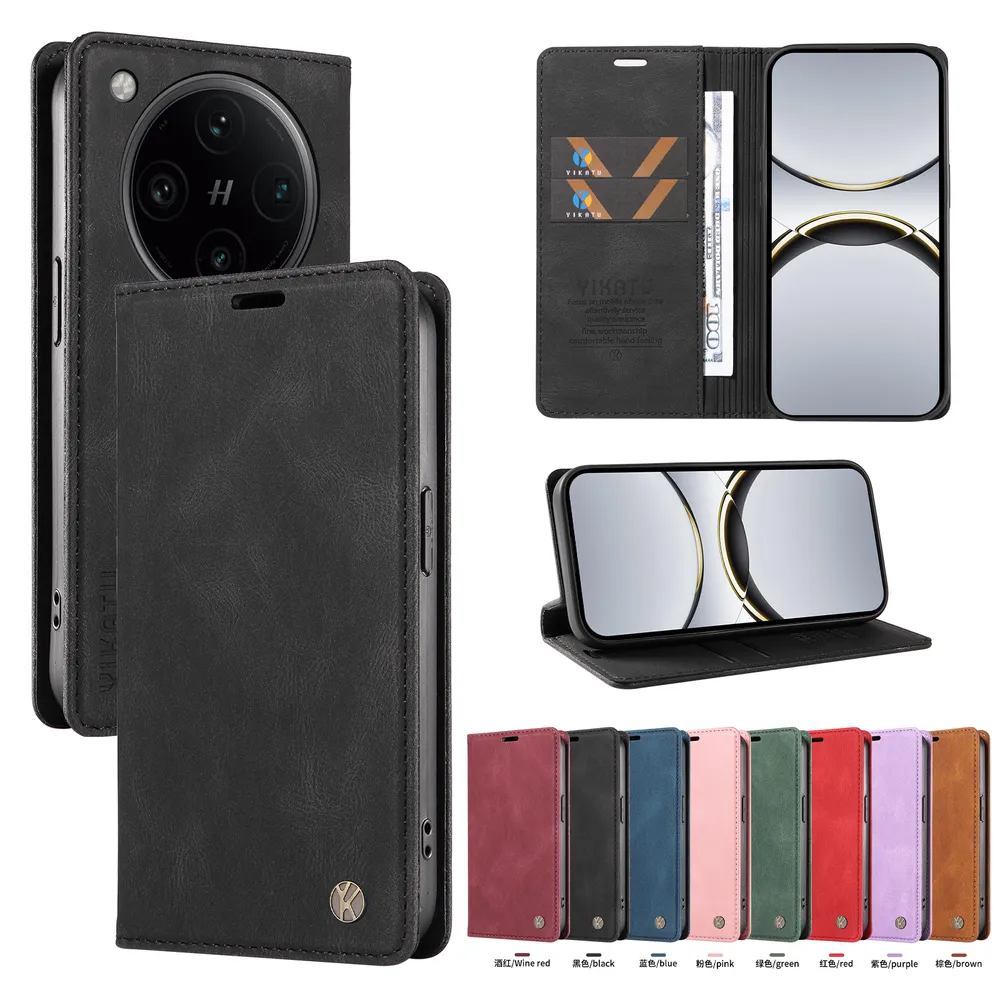 YIKATU YK-004 For OPPO Find X8 Pro 5G Magnetic Case Skin-touch Leather Stand Wallet Phone Cover 