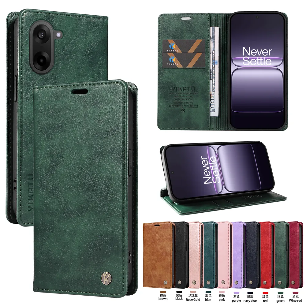 YIKATU YK-006 For Oneplus Nord CE 5 5G Leather Wallet Case Magnetic Closing Flip Phone Cover